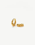 Small Tidal Hoop Earrings | 18ct Gold Plated