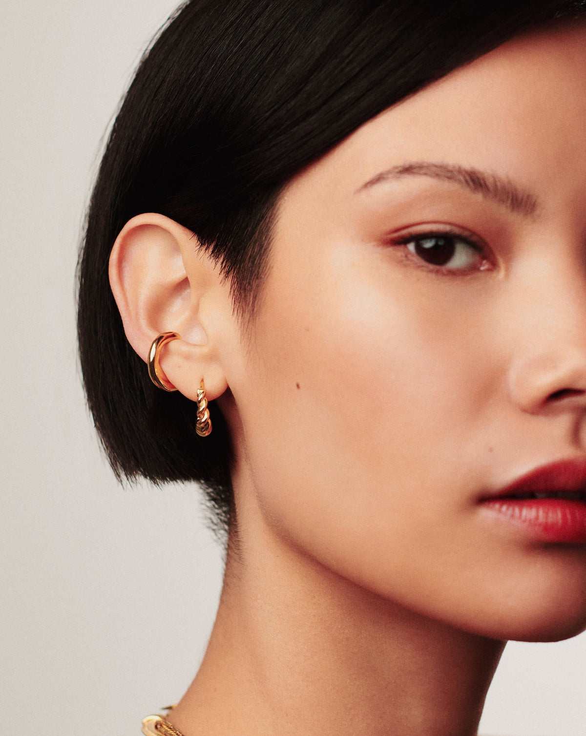 Small Tidal Hoop Earrings | 18ct Gold Plated