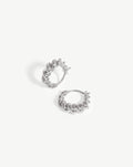 Small Tidal Hoop Earrings | Silver Plated