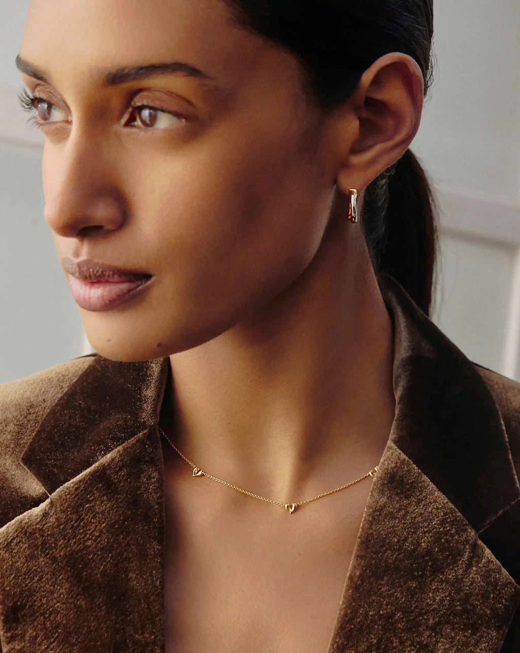 Molten Heart Mini Charm Choker | 18ct Gold Vermeil
