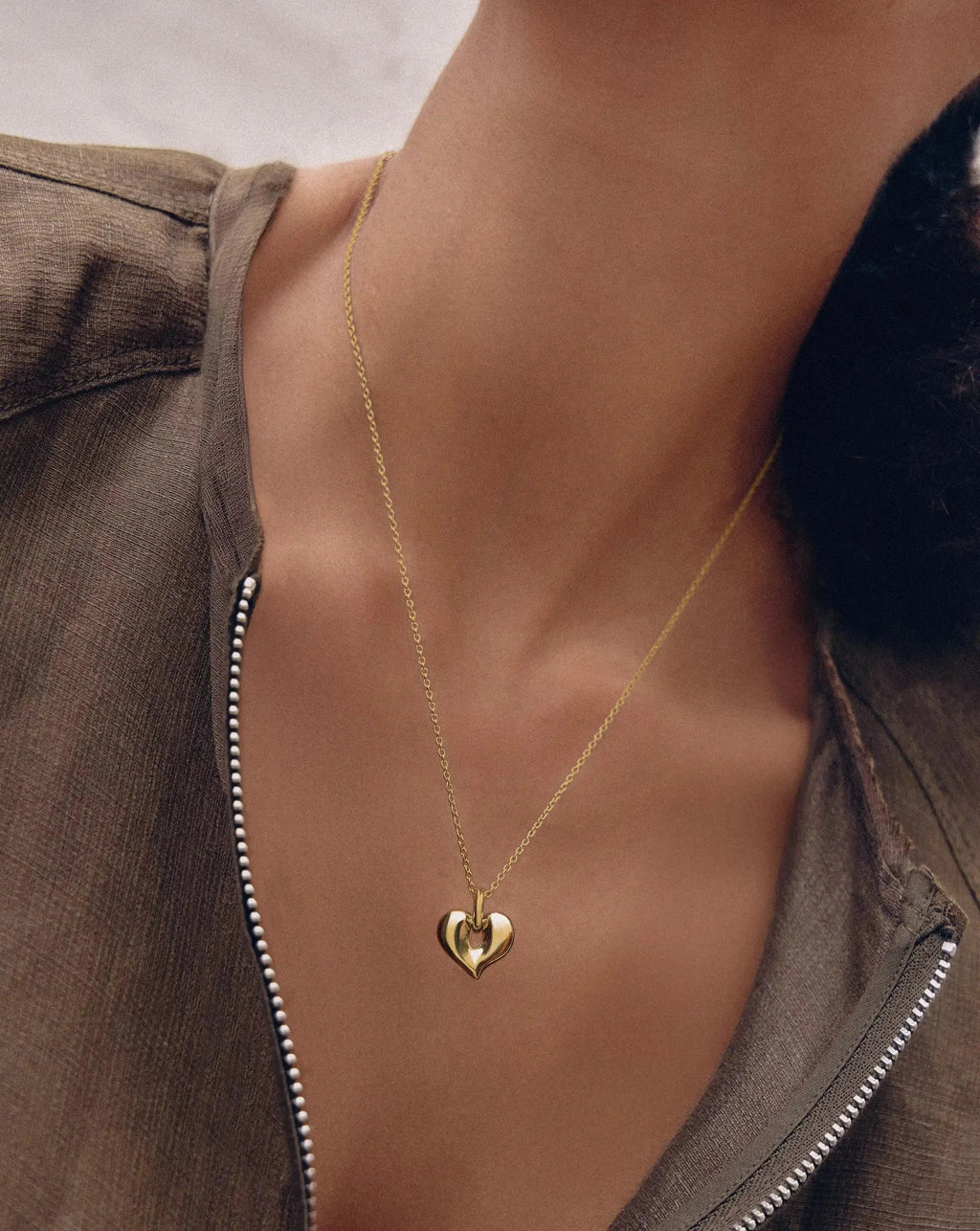 Molten Heart Pendant Necklace | 18ct Gold Plated