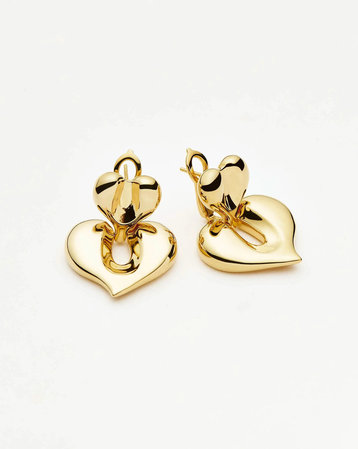 Molten Heart Statement Earrings | 18ct Gold Plated
