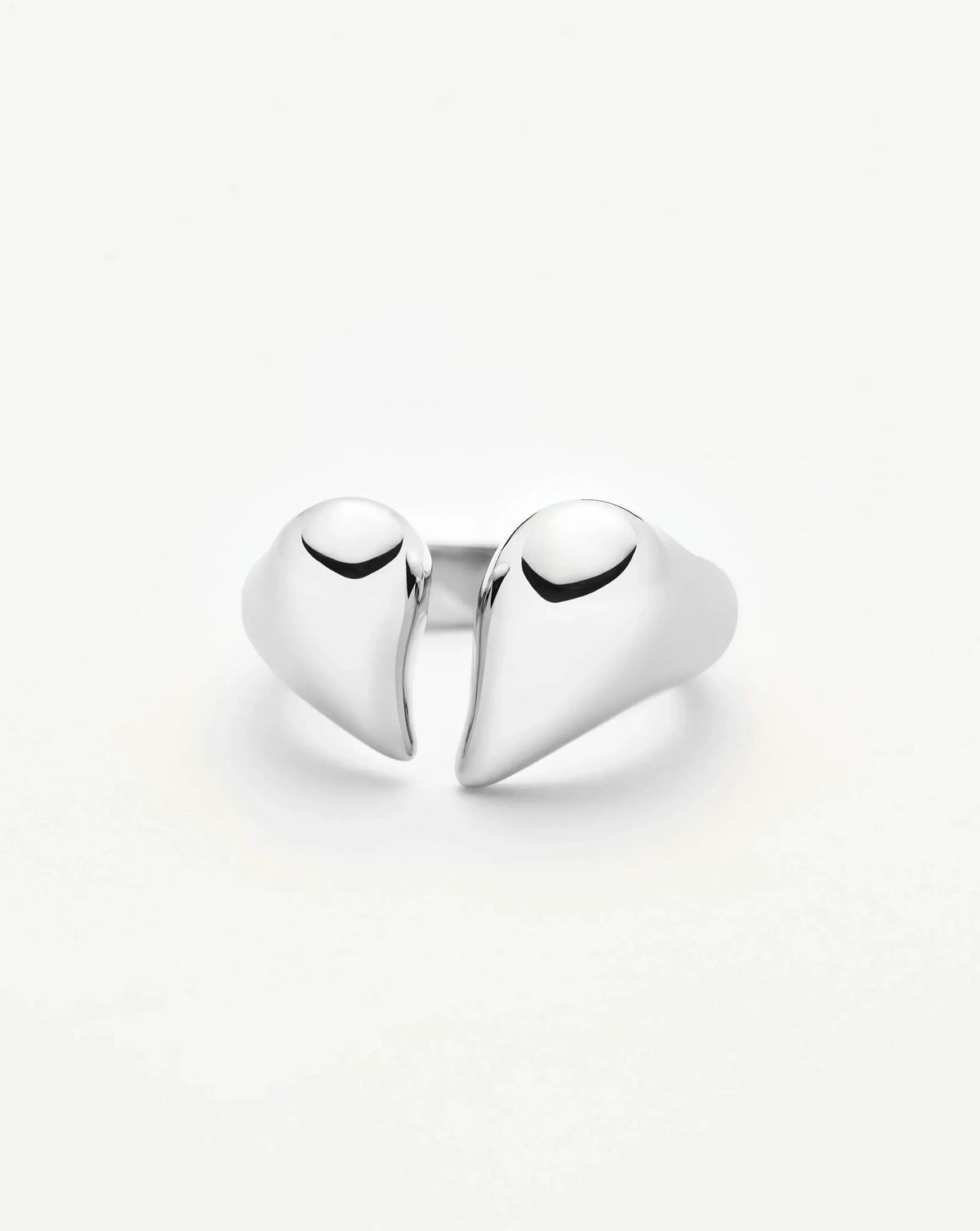 Molten Heart Statement Ring | Silver Plated