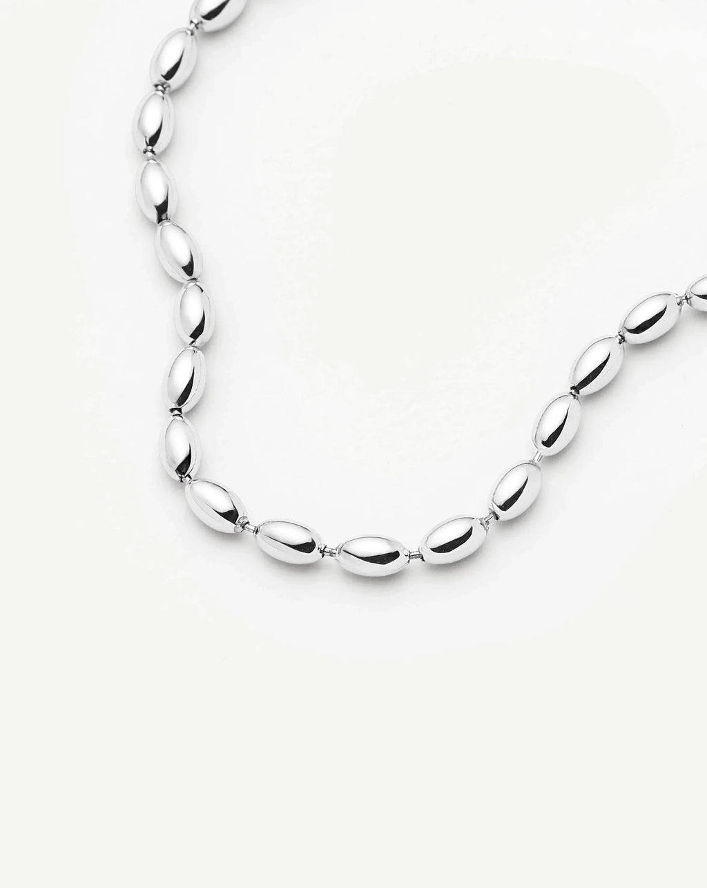 Molten Olive Chain Bracelet | Silver Plated