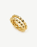 Molten Olive Stacked Ring | 18ct Gold Plated