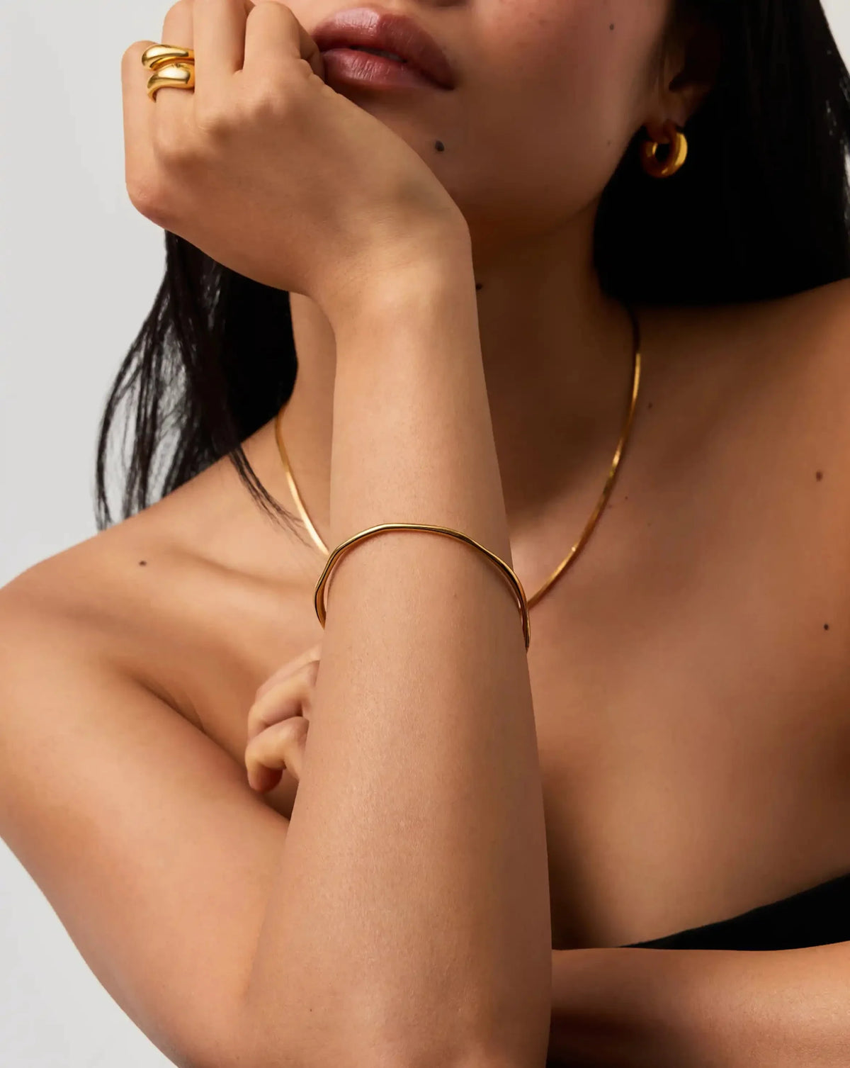Molten Ripple Bangle | 18ct Gold Plated