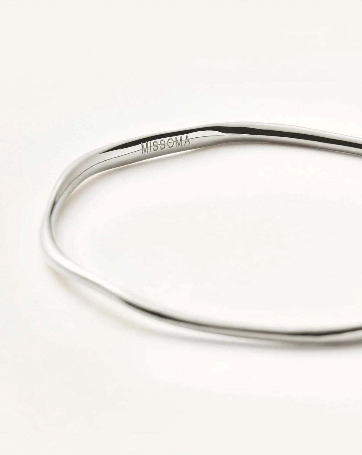 Molten Ripple Bangle | Silver Plated