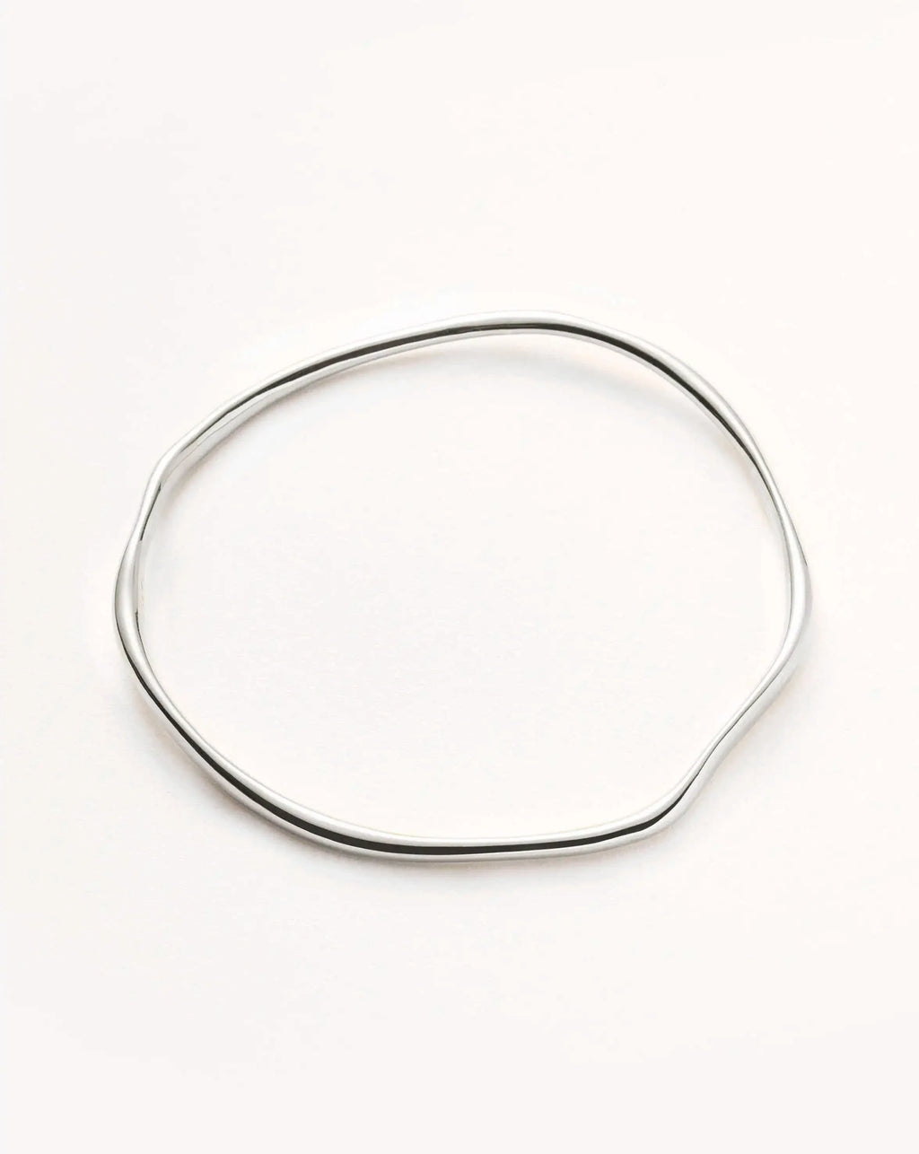 Molten Ripple Bangle | Silver Plated