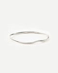 Molten Ripple Bangle | Silver Plated