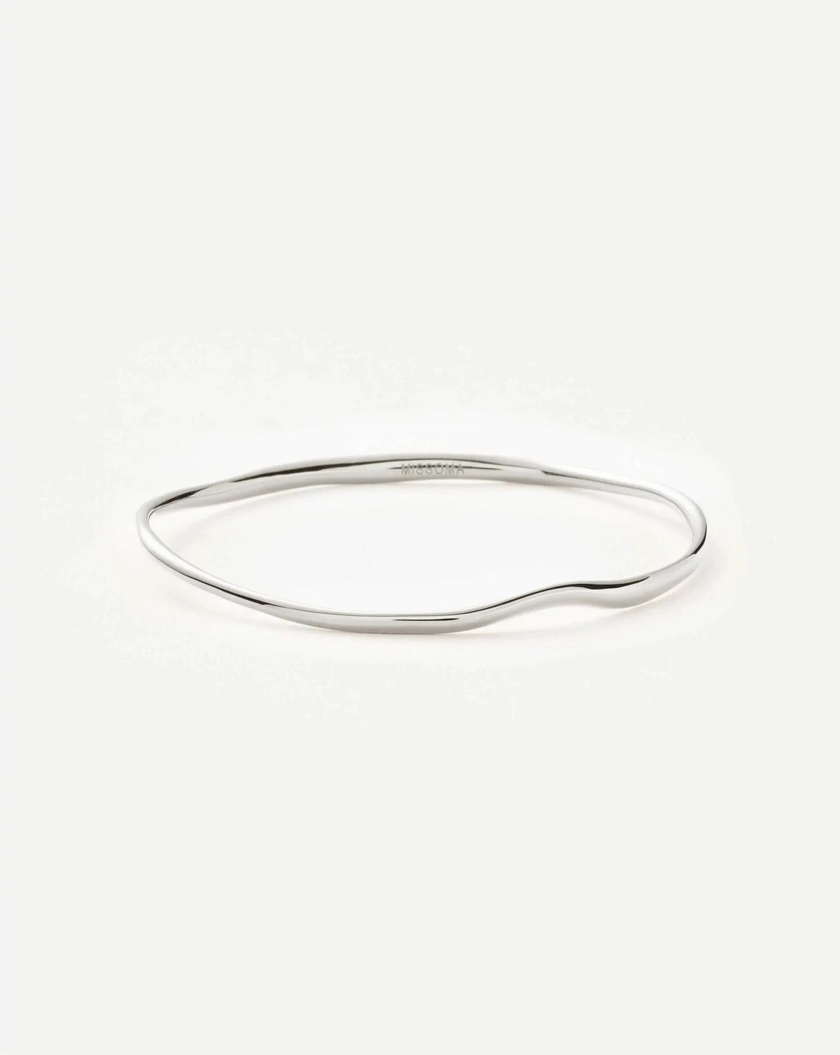 Molten Ripple Bangle | Silver Plated