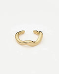 Molten Snow Solid Gold Ear Cuff | 9ct Solid Yellow Gold