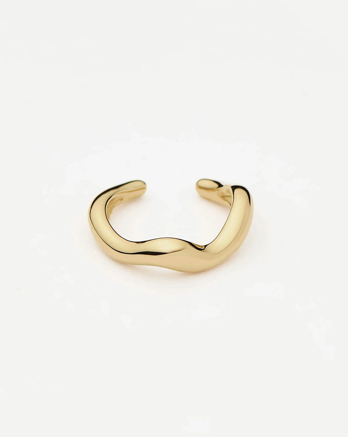 Molten Snow Solid Gold Ear Cuff | 9ct Solid Yellow Gold