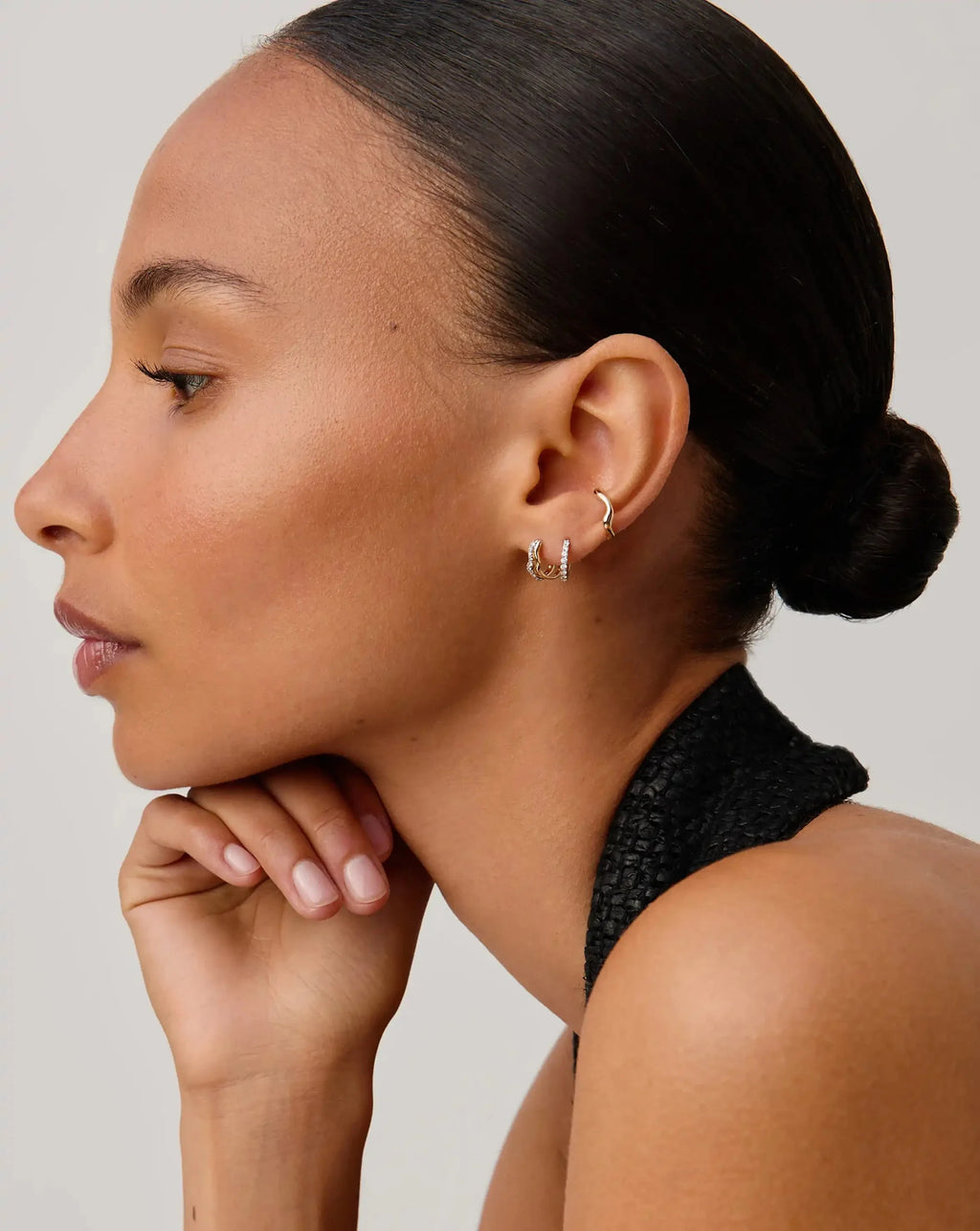 Molten Snow Solid Gold Ear Cuff | 9ct Solid Yellow Gold