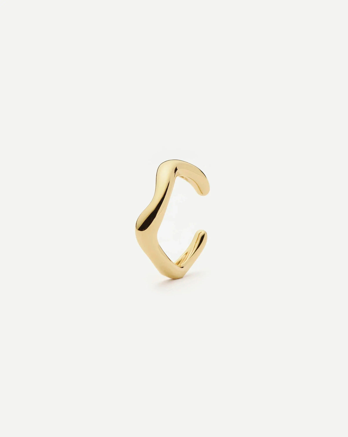 Molten Snow Solid Gold Ear Cuff | 9ct Solid Yellow Gold