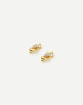 Molten Snow Stud Earrings | 18ct Gold Plated/Cubic Zirconia