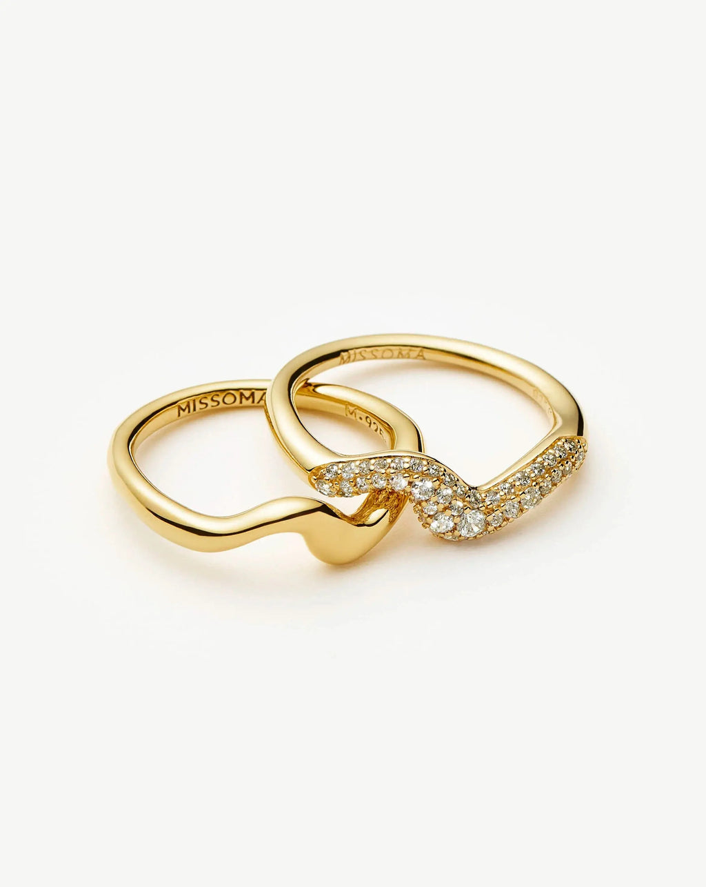 The Day-to-Night Ring Set | 18ct Gold Vermeil/Cubic Zirconia
