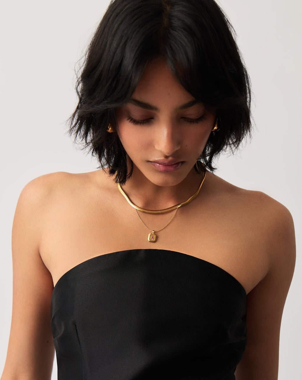 October Birthstone Pendant Necklace | 18ct Gold Vermeil/Pink Tourmaline