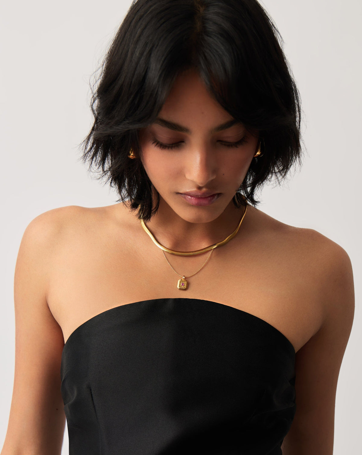 October Birthstone Pendant Necklace | 18ct Gold Vermeil/Pink Tourmaline