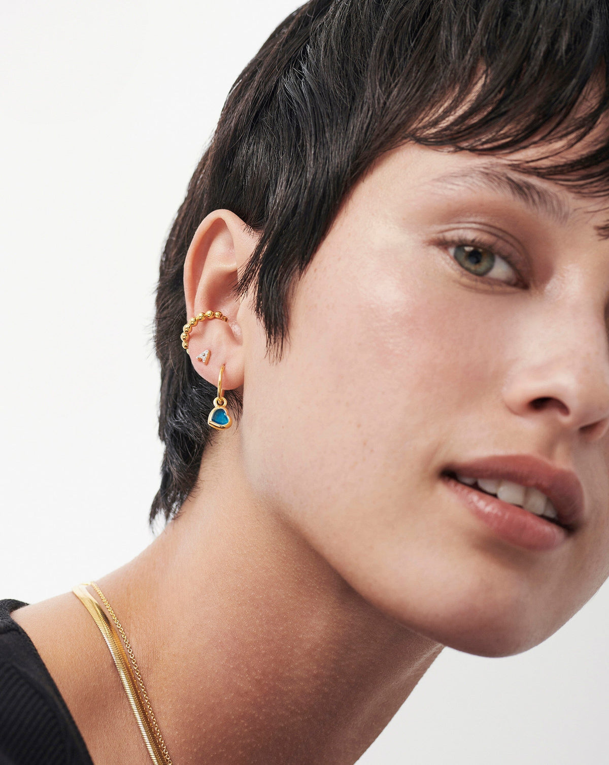 Pave Initial Single Stud Earring - Initial A | 18ct Gold Vermeil/Cubic Zirconia