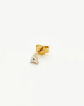 Pave Initial Single Stud Earring - Initial A | 18ct Gold Vermeil/Cubic Zirconia