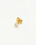 Pave Initial Single Stud Earring - Initial C | 18ct Gold Vermeil/Cubic Zirconia