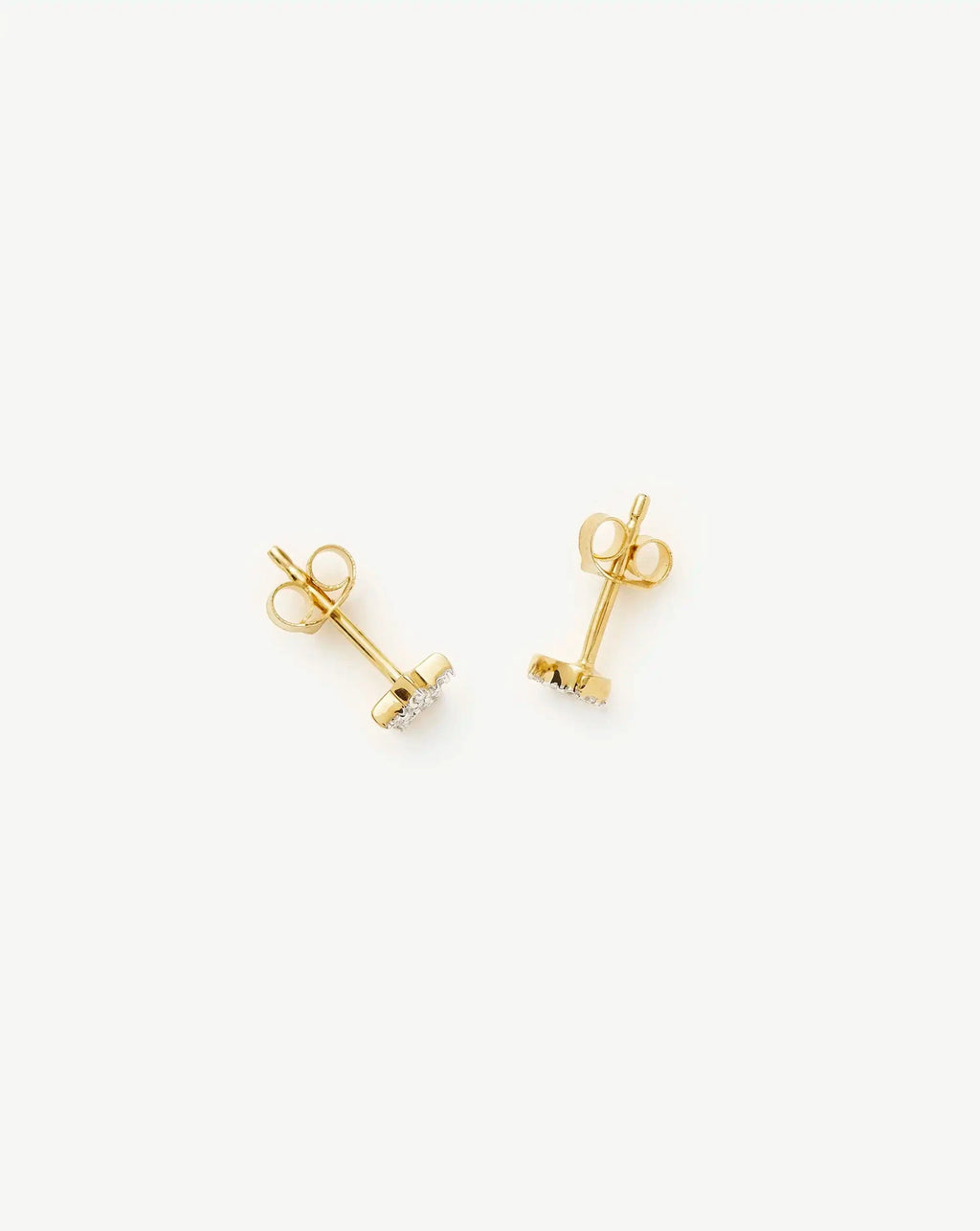 Pave Star Moon Stud Earrings