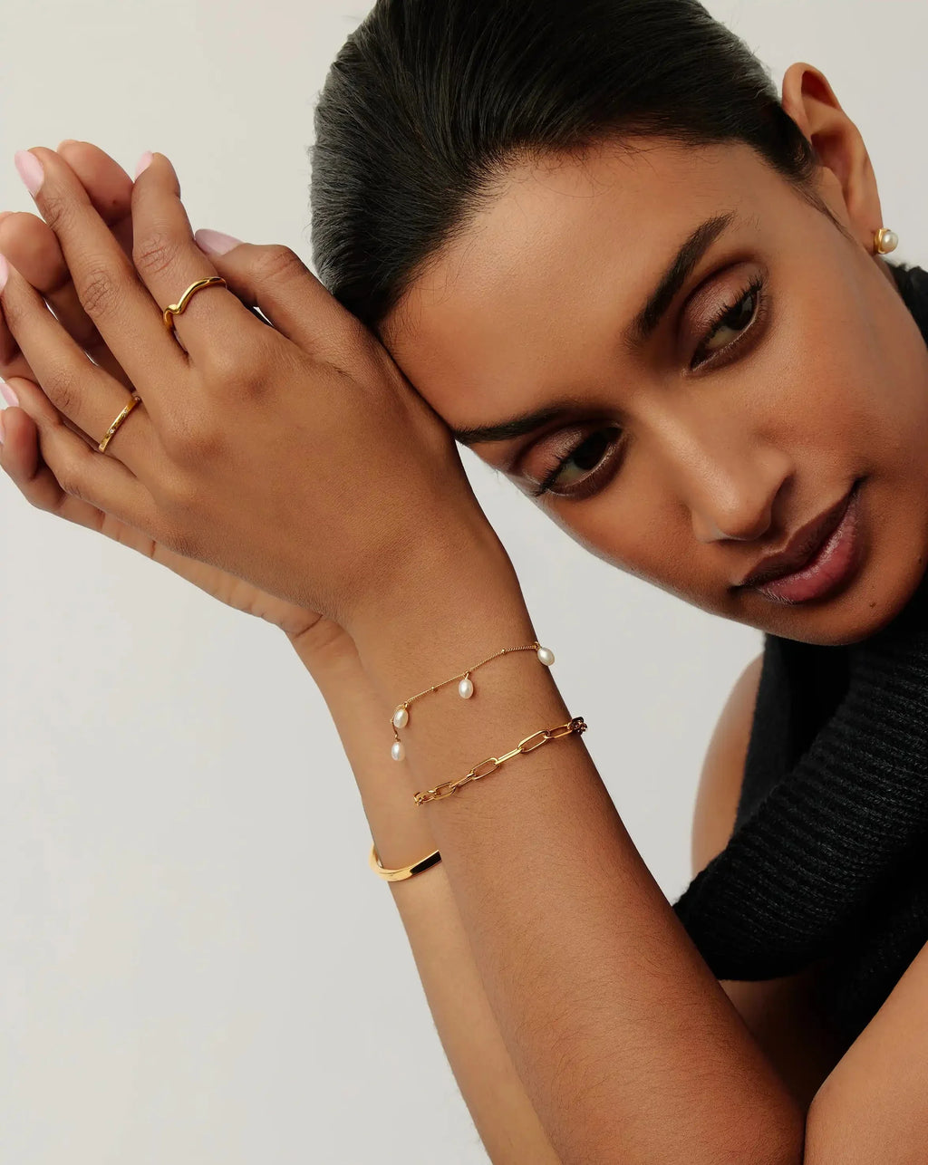 Pearl Baya Baroque Chain Bracelet | 18ct Gold Vermeil/Pearl