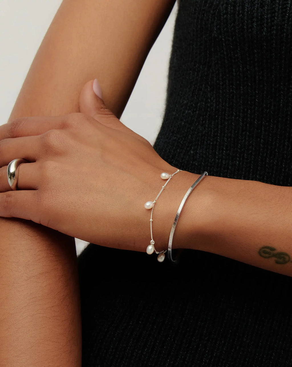 Pearl Baya Baroque Chain Bracelet | Sterling Silver/Pearl