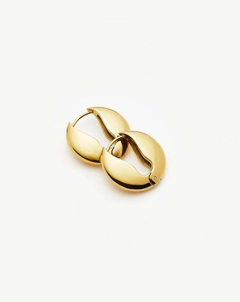 Pebble Hinged Hoop Earrings | 18ct Gold Plated