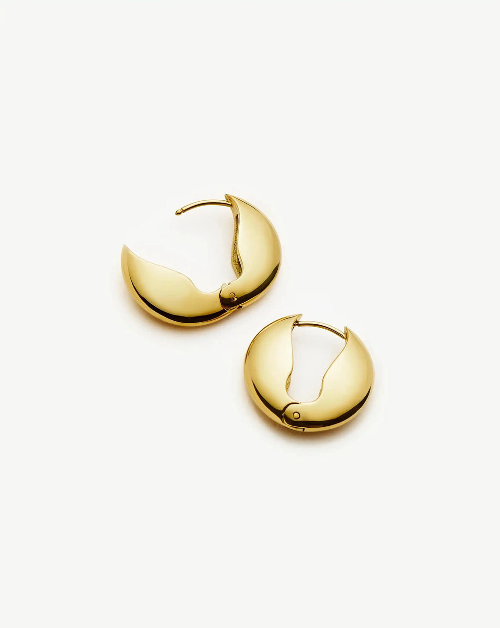 Pebble Hinged Hoop Earrings | 18ct Gold Plated