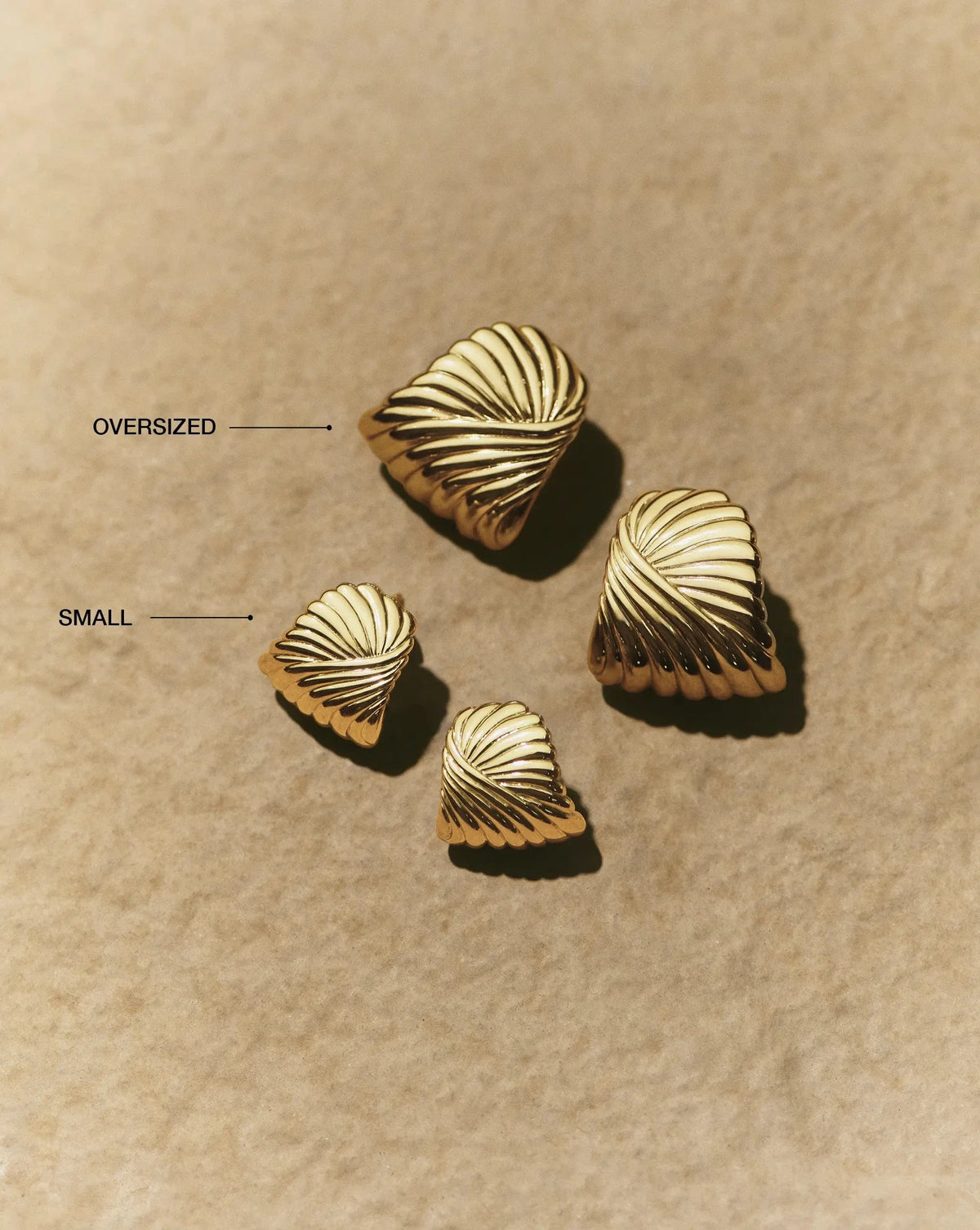 Ripple Oversized Stud Earrings