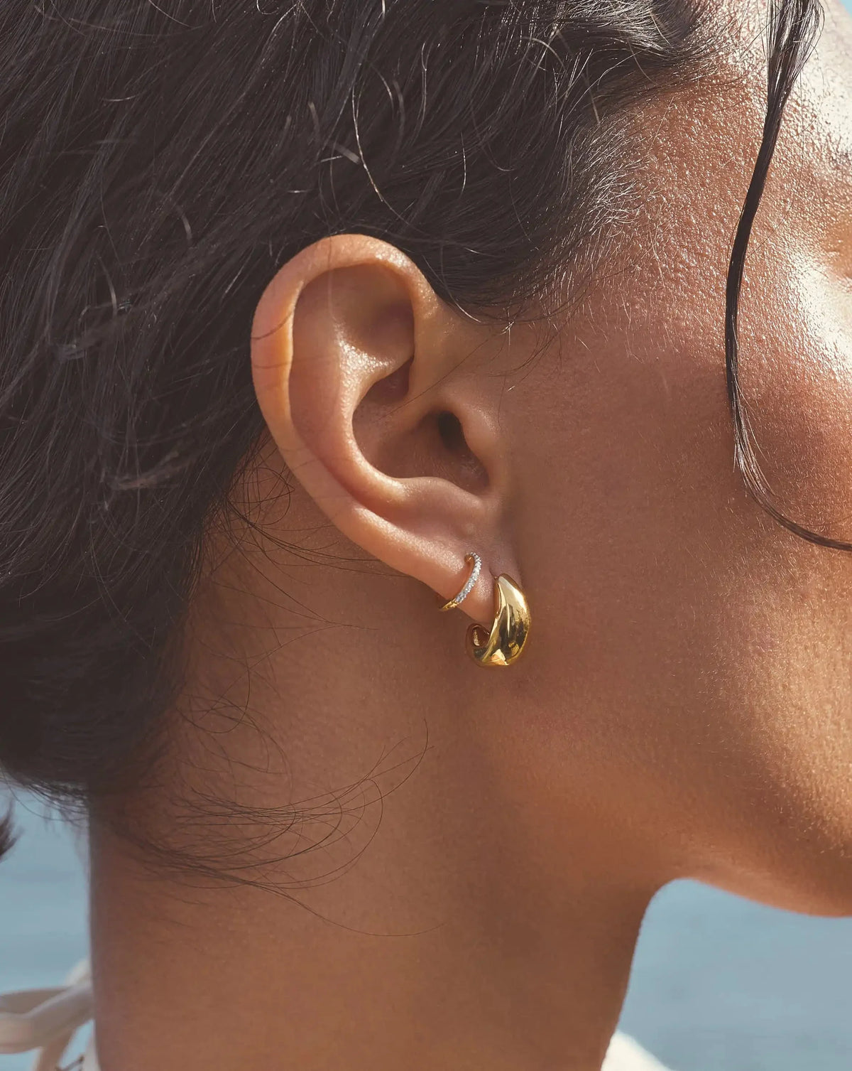 Savi Dome Mini Hoop Earrings