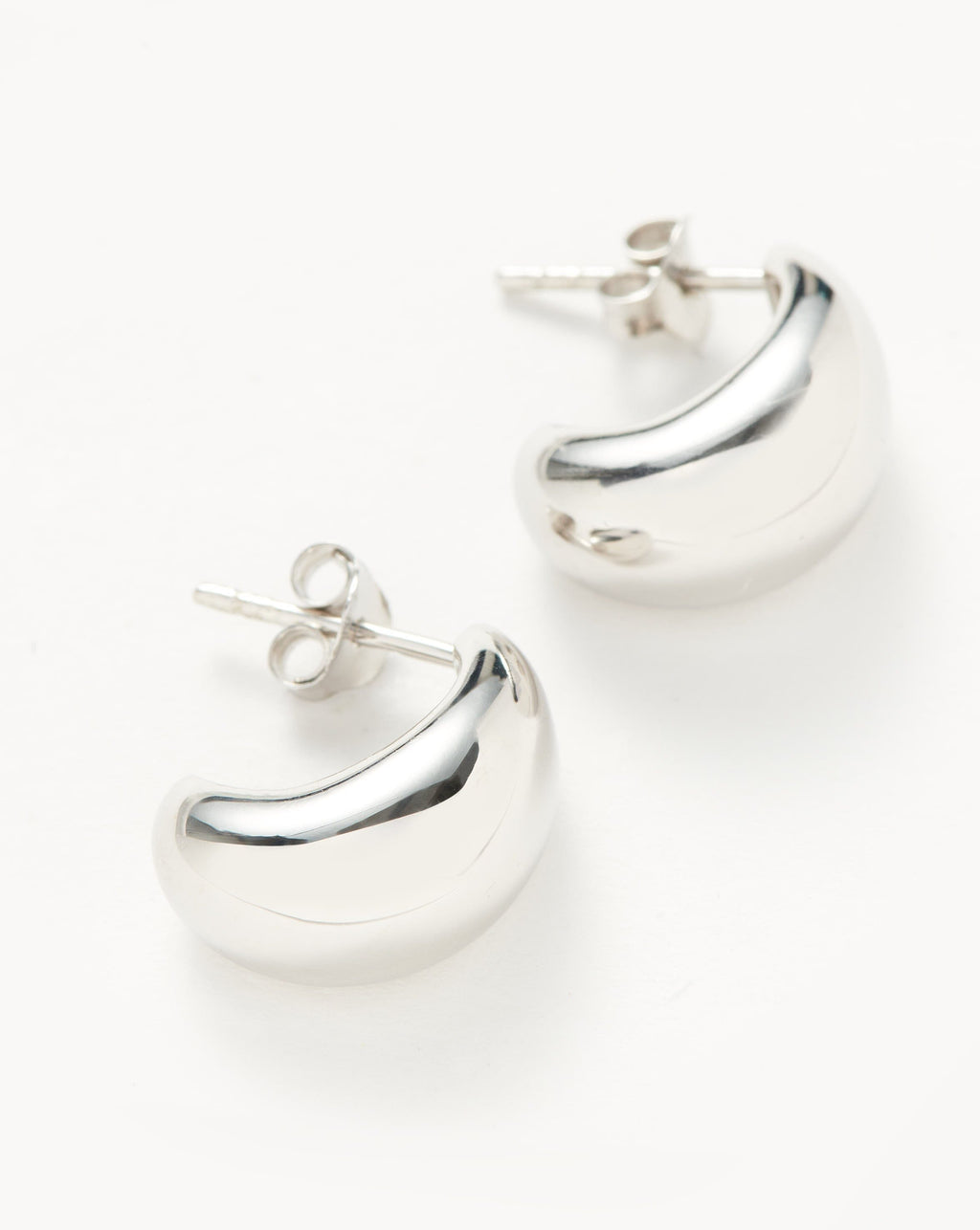 Savi Dome Mini Hoop Earrings | Silver Plated