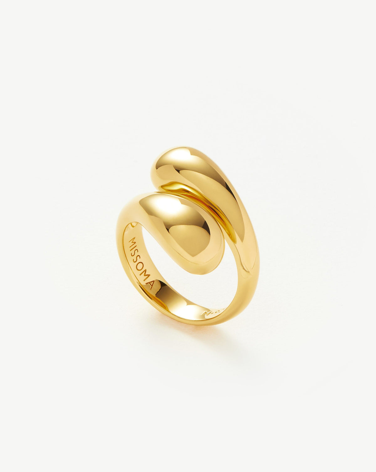 Savi Sculptural Crossover Ring | 18ct Gold Plated