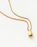 Savi Sculptural Droplet Pendant Necklace | 18ct Gold Vermeil