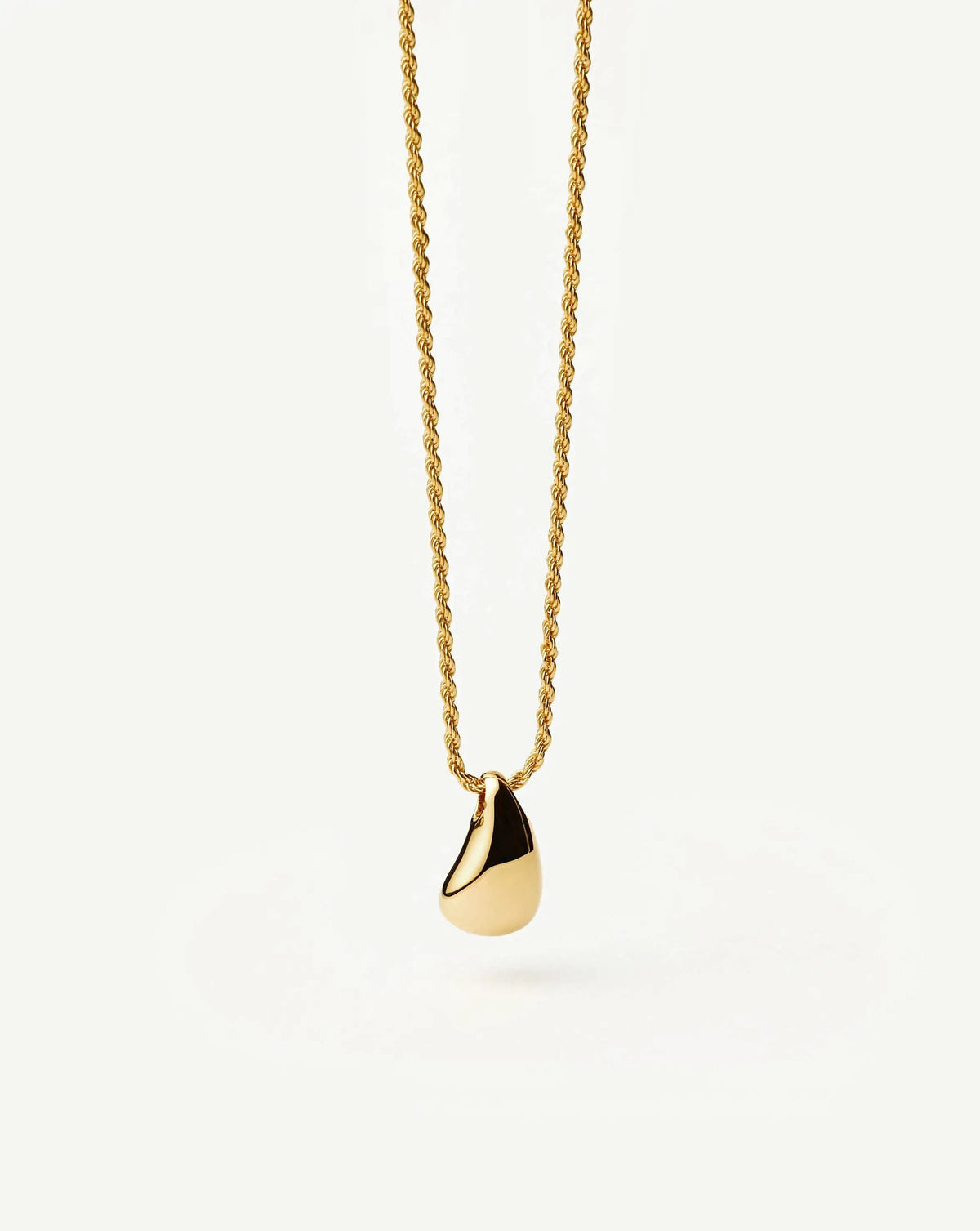 Savi Sculptural Droplet Pendant Necklace | 18ct Gold Vermeil