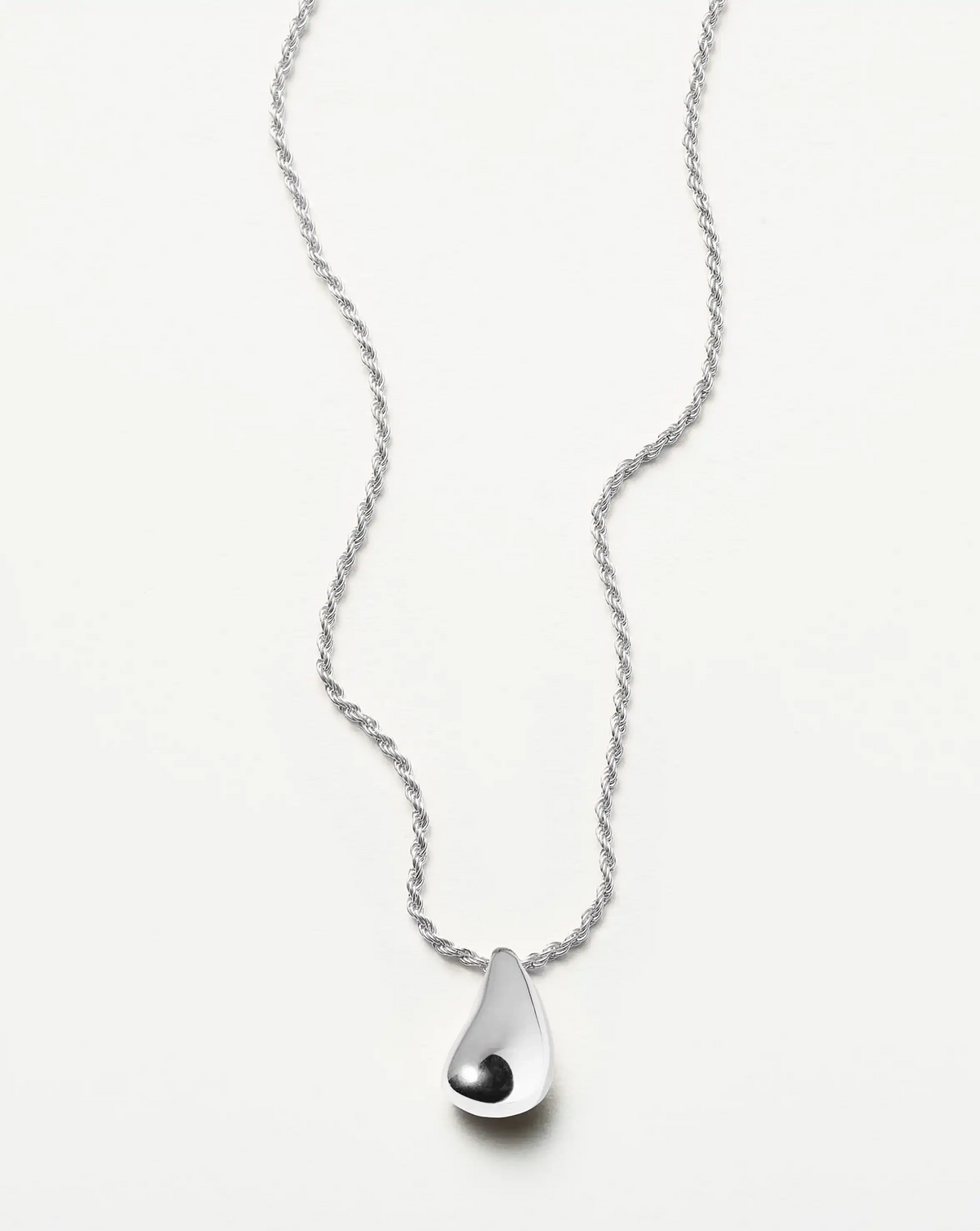 Savi Sculptural Droplet Pendant Necklace | Sterling Silver