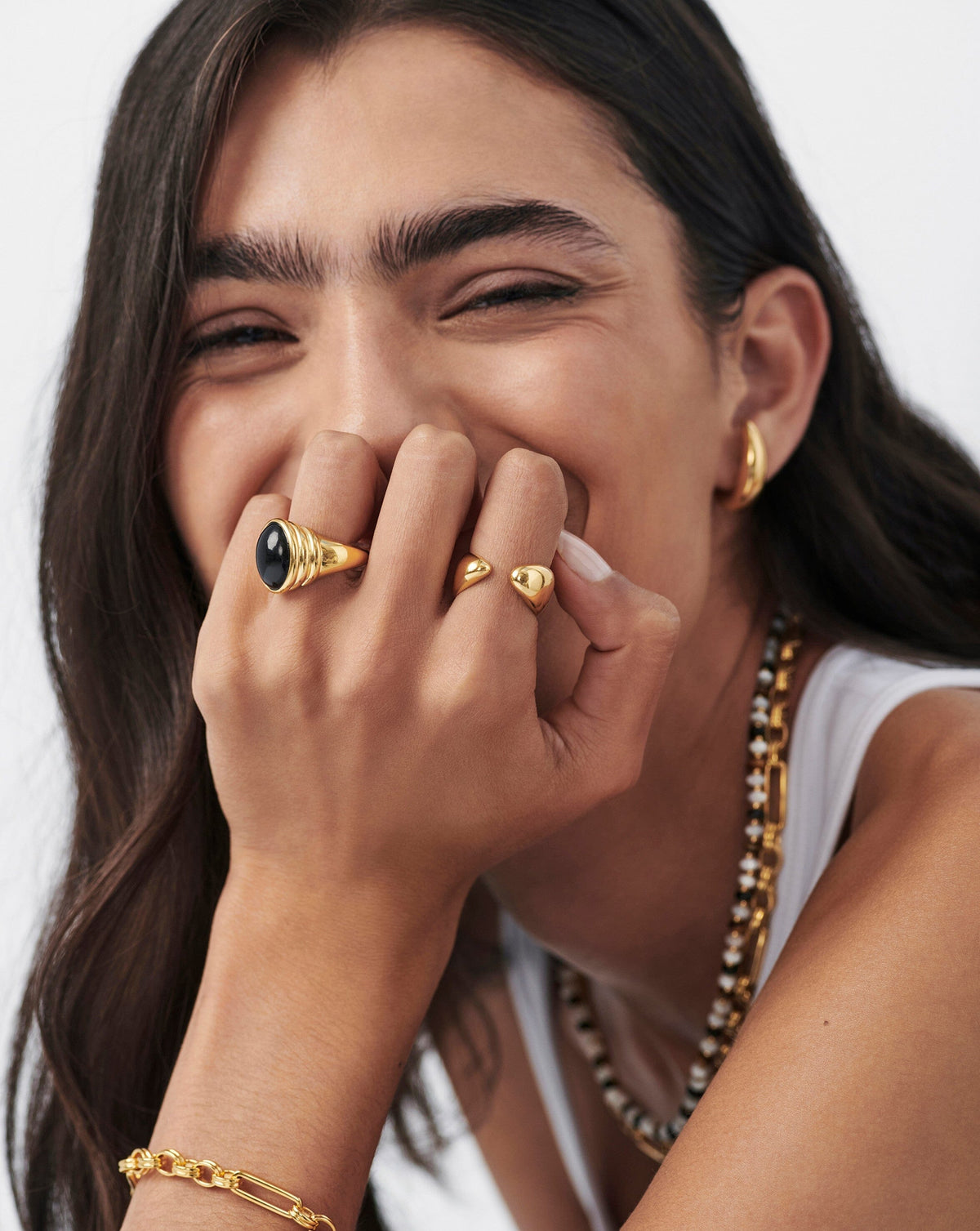 Savi Sculptural Open Stacking Ring | 18ct Gold Plated