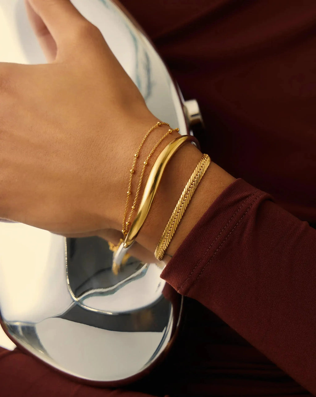 Savi Signature Hinged Bangle | Mixed Metal