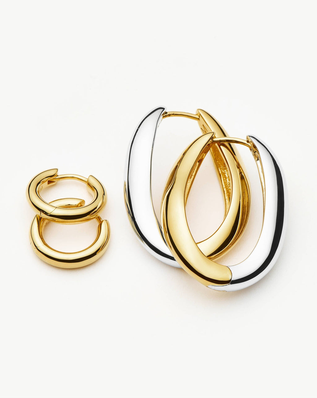 The Wear it Both Ways Hoop Set | Gold/Mixed Metal