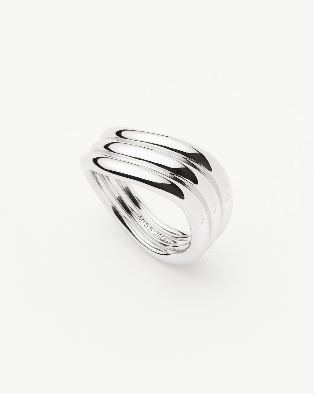 Savi Signature Triple Ring | Silver Plated