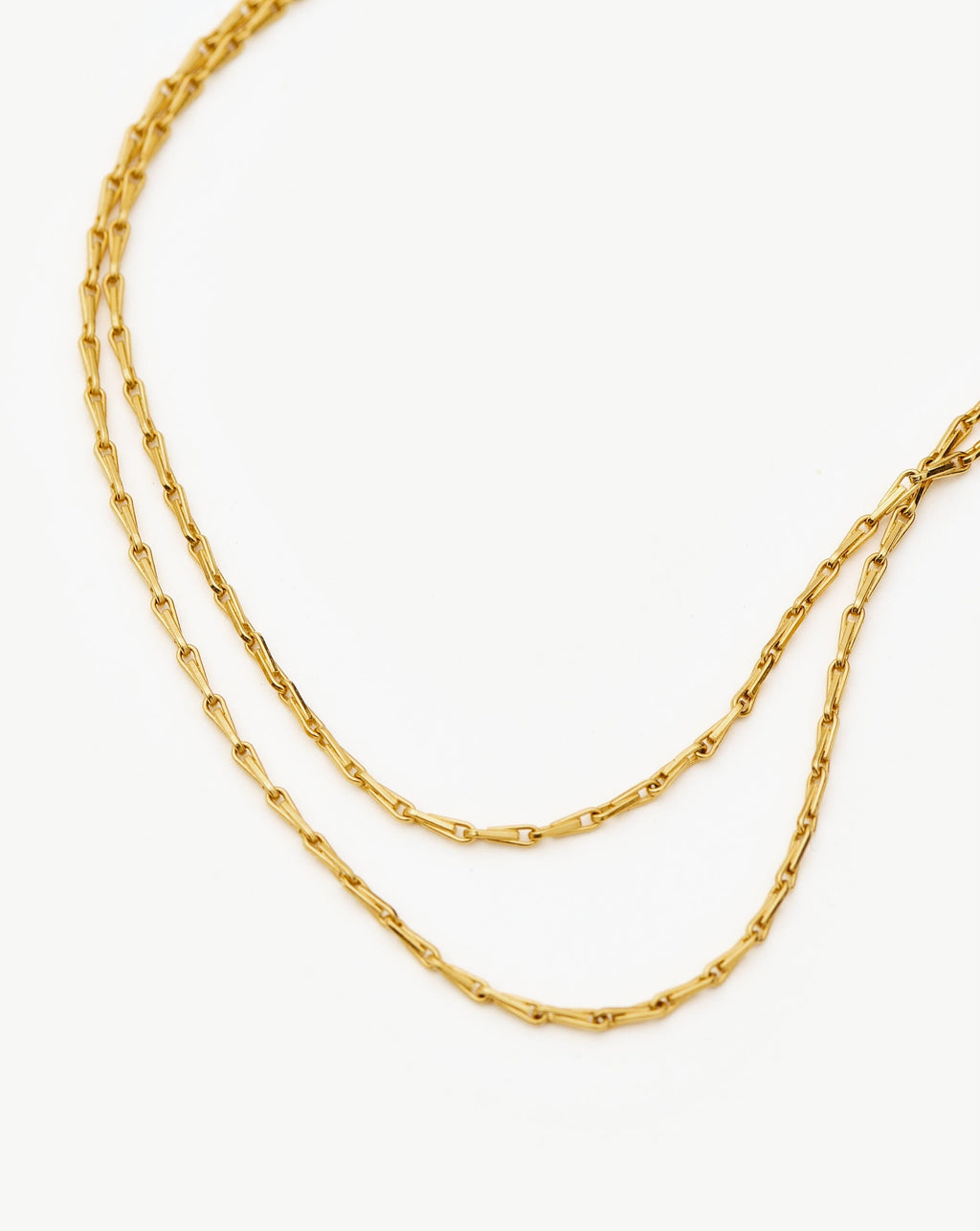 Savi Twisted Double Chain Necklace | 18ct Gold Plated