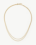Savi Twisted Double Chain Necklace | 18ct Gold Plated