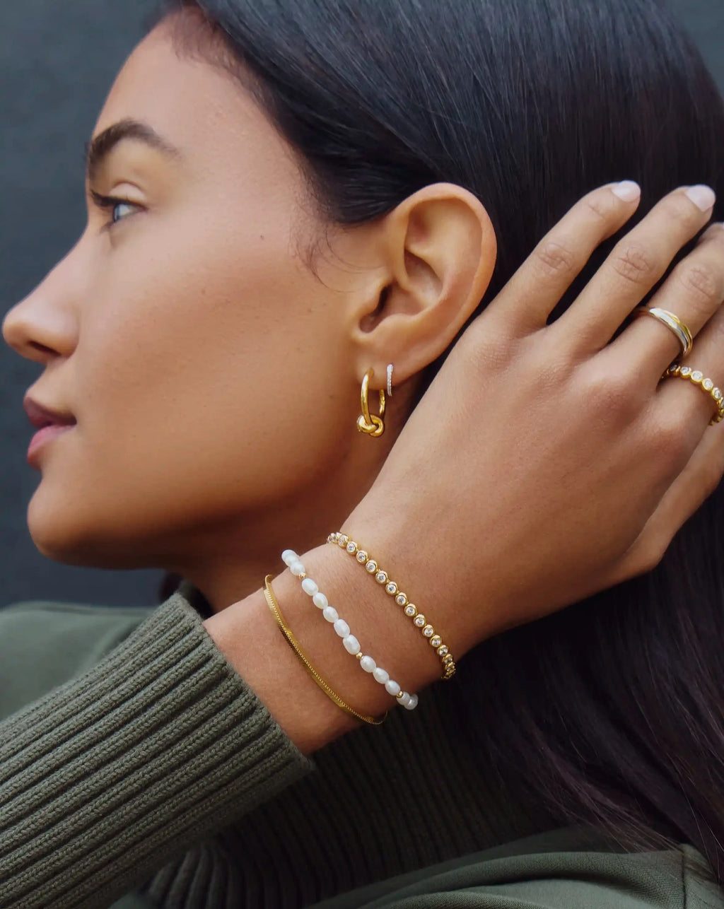Seed Pearl Beaded Bracelet | 18ct Gold Plated/Pearl