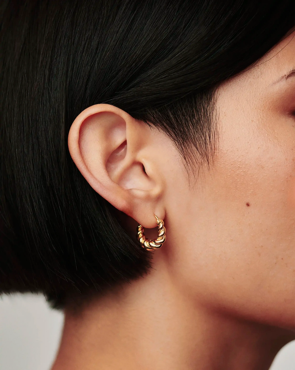 Small Tidal Hoop Earrings | 18ct Gold Plated