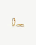 Solid Gold Classic Diamond Huggies | 9ct Solid Yellow Gold/Diamond