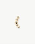 Solid Gold Diamond Ear Climber Flat Back Stud Earring | 9ct Solid Gold