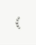 Solid Gold Diamond Ear Climber Flat Back Stud Earring | 9ct Solid White Gold