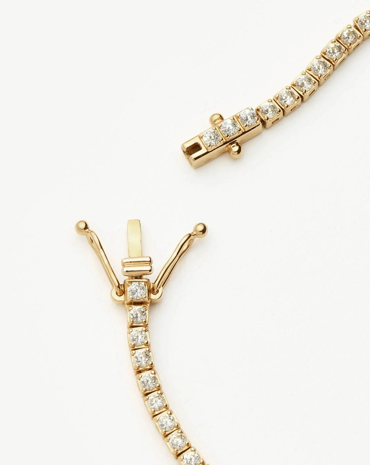 Solid Gold Diamond Tennis Bracelet | 14ct Solid Gold Lab Grown Diamonds