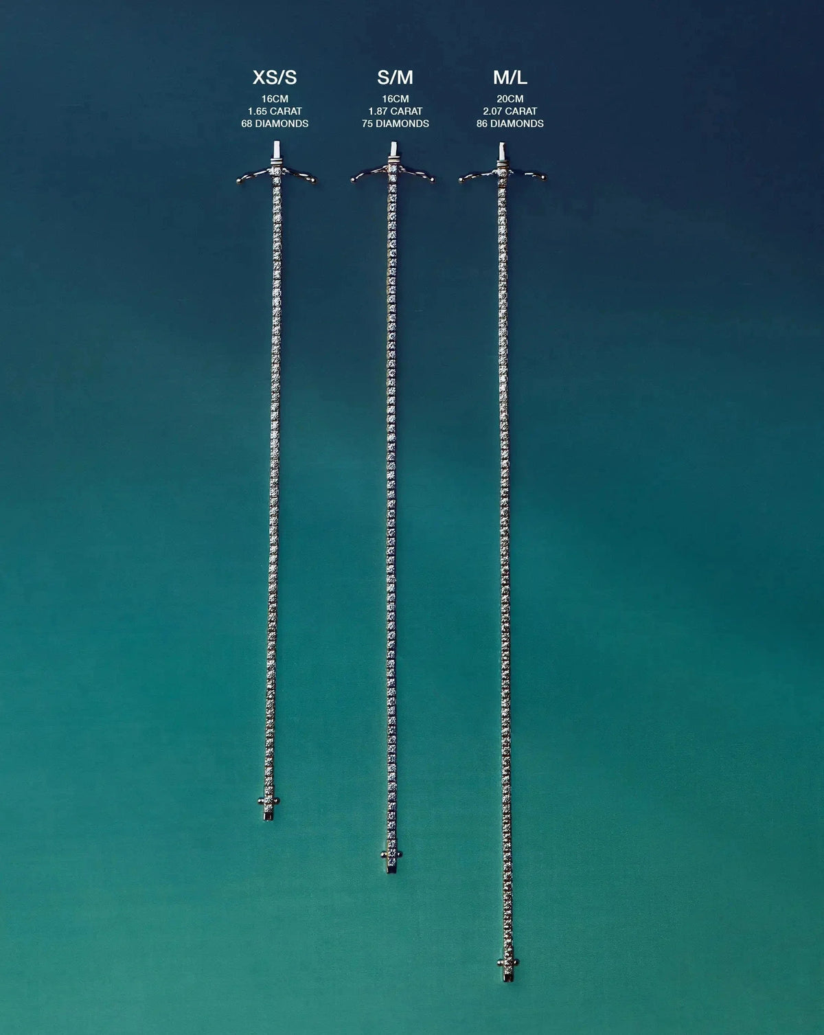 Solid Gold Diamond Tennis Bracelet | 14ct Solid White Gold Lab Grown Diamonds